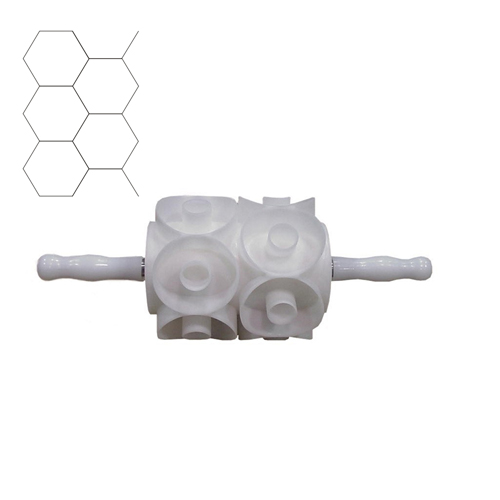 Moline 822505P Junior Polyethylene White Hex Cutter - 2-1/2 (10 Cavities)