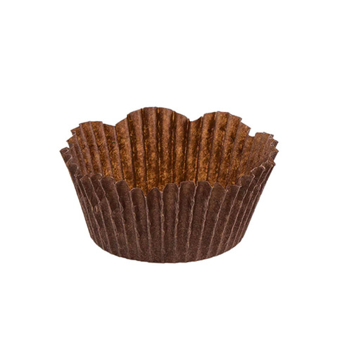 Novacart Disposable Brown Petal Paper Baking Cup, 2 Bottom x 1 1/4 High ...