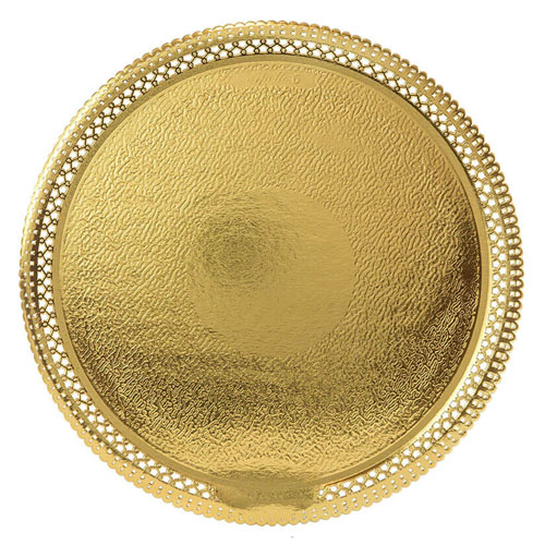 Novacart Gold Lace Round Cake Board, Inside 8-5/8 - Case of 100