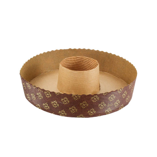 Novacart Round Disposable Paper Baking Tube Pan 7-1/4' Diameter, 1-9/16 High - Pack of 12