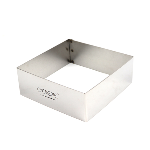 O'Creme Square Cake Ring 43/4 x 13/4 High (120mm x 45mm High) Cake