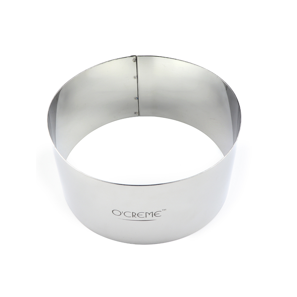 O'Creme Stainless Steel Round Cake Ring, 6 x 3 High Cake Rings