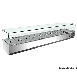 Omcan 39595 Refrigerated Topping Rail With 9 Pan Capacity Sandwich