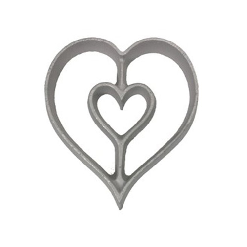 RosetteIron Mold, Cast Aluminum, Heart Shape Rosette Irons