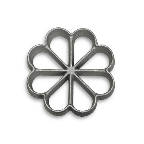 Rosette-Iron Mold, Cast Aluminum Medium Floral Shape