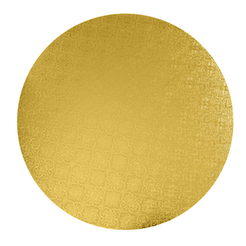 O'Creme Round Gold Cake Drum Board, 14