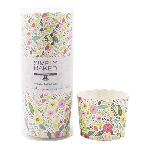Simply Baked Large Spring Blossoms Baking Cups, Pack of 20 Muffin and