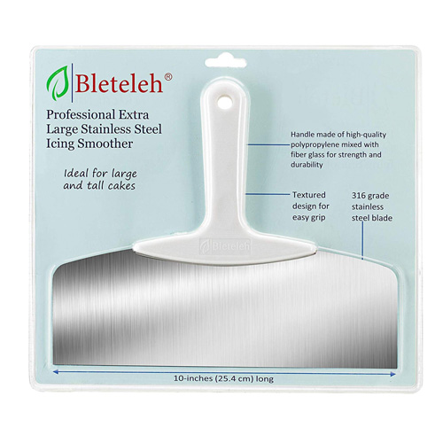 Stainless Steel Icing Smoother, 10 Dough & Bench Scrapers