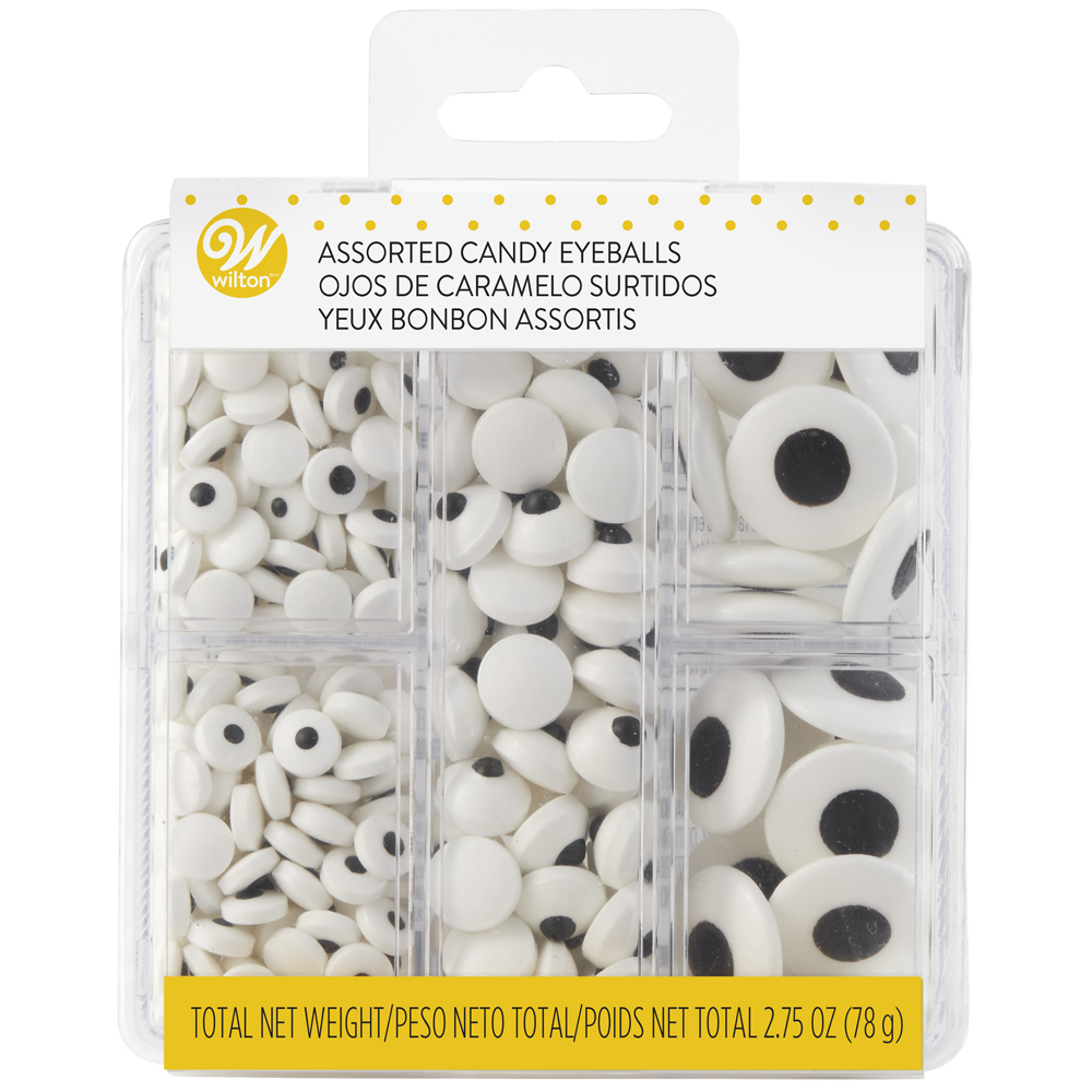 Wilton Assorted Edible Candy Eyeballs, 2.75 oz. Sprinkle Mixes, Candy Shapes, and Confetti