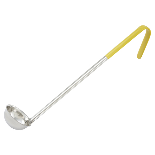 Winco Color-Coded Stainless Steel Ladle, 1 Oz, Yellow