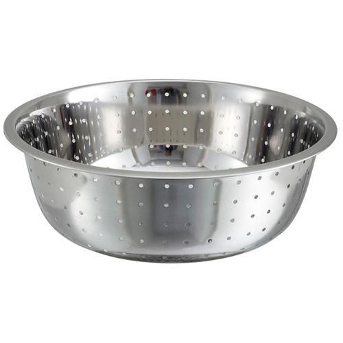 Winco Stainless Steel Chinese Colander, 13 diameter