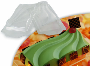 Pavoni Plastic Cake Mold 110x110mm x 100mm High-Set of 20 Molds