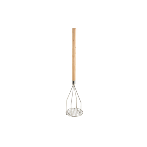 Winco Potato Masher Wooden Handle, Round - x 24-1/2