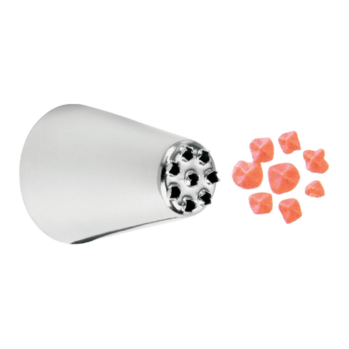 Ateco Multi-Opening Pastry Tube, Stainless Steel Seamless Design - # 234 (Large Grass / Hair)