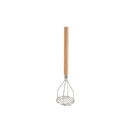 Winco Potato Masher Wooden Handle, Round