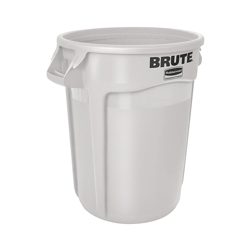 Rubbermaid Round Brute Container Gallon (Lid sold separately - Item #2609) - White