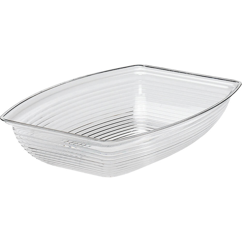 Cambro Camwear Clear Rectangular Ribbed Bowl 14-1/4