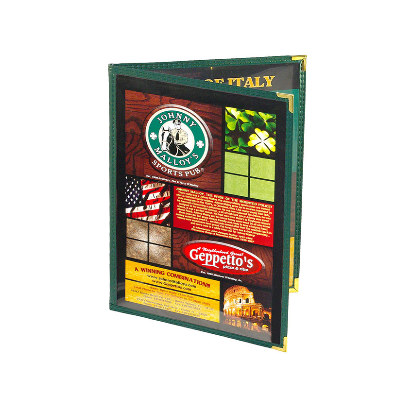 Menu Solutions Menu Cover, Double Pocket, Four Viewing Sides, 8-1/2
