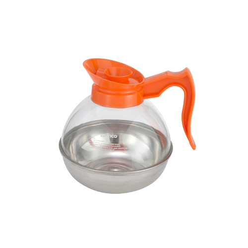 Winco Plastic Coffee Decanter w/St Steel Base - Orange