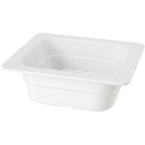G. E. T. Melamine Food Pan 1/6 Size Insert Pan, Deep - White