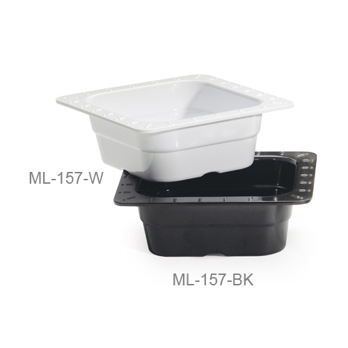 G. E. T. Melamine Food Pan 1/6 Size Insert Pan, Deep - Black