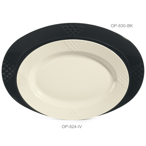 G. E. T. Melamine Platters, Oval, Sonoma Series, x 16.75,