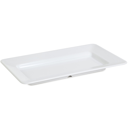 G. E. T. Melamine Plate, Rectangle, Milano Series, - White