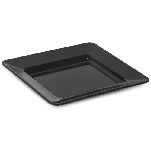 G. E. T. Melamine Plate, Square, Milano Series, - Black