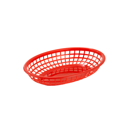 Winco Oval Plastic Fast Food Basket - 9-1/2
