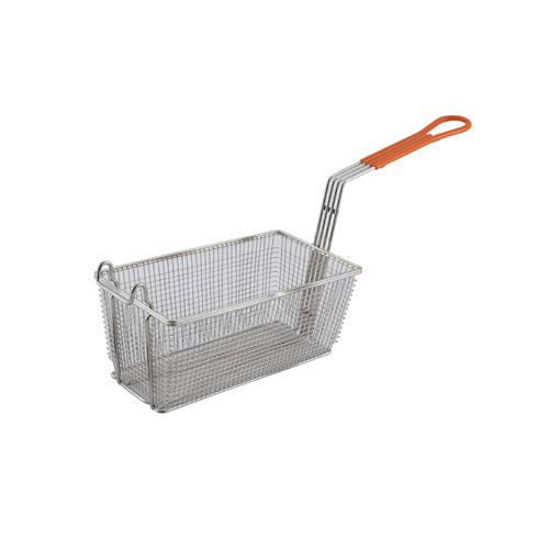 Winco Fry Basket w/Non-Slip Sleeve Color: Orange Handle: 12-1/8