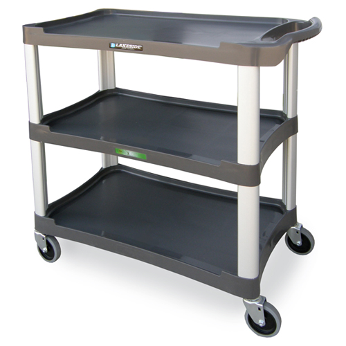 Lakeside Economy Plastic Utility Cart - Charcoal