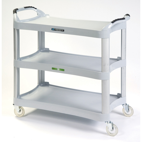 Lakeside Duty Plastic Utility Cart - Light Gray