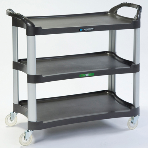 Lakeside Duty Plastic Utility Cart - Charcoal