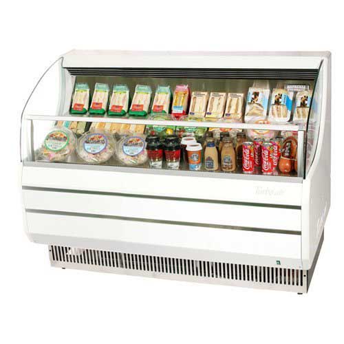 Turbo Air TOM-60S White Horizontal Slim-Line Open Display Merchandiser