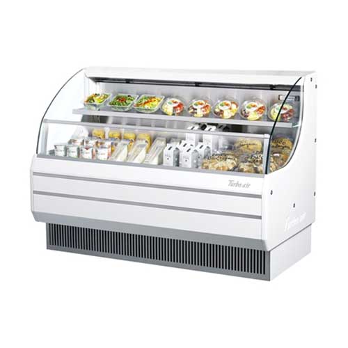 Turbo Air TOM-60L White Horizontal Low-Profile Open Display Merchandiser