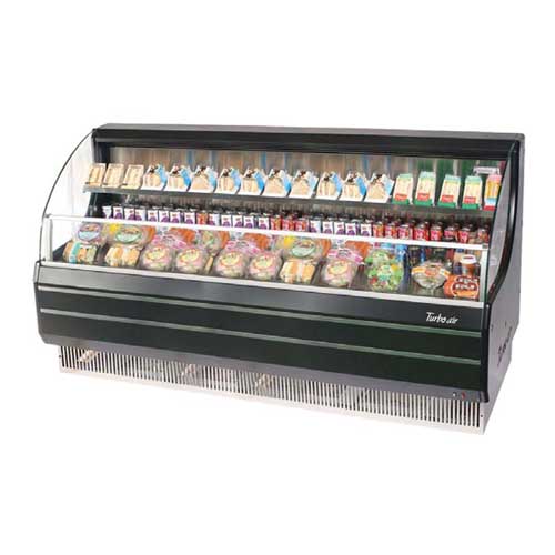 Turbo Air TOM-75LB Black Horizontal Low-Profile Open Display Merchandiser