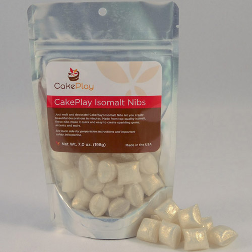 CakePlay Shimmering Pearl Isomalt Nibs