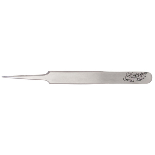 Excel Straight Fine-Point Tweezers, Polished