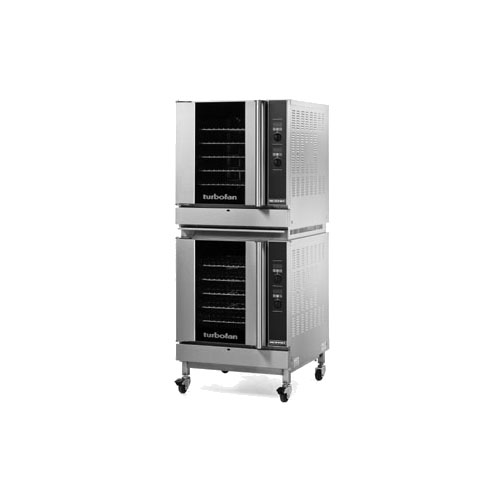 Moffat G32D5/2C(N) Turbofan Natural Gas Digital Full Pan Convection Oven - Double Deck With Stacking Kit and Casters