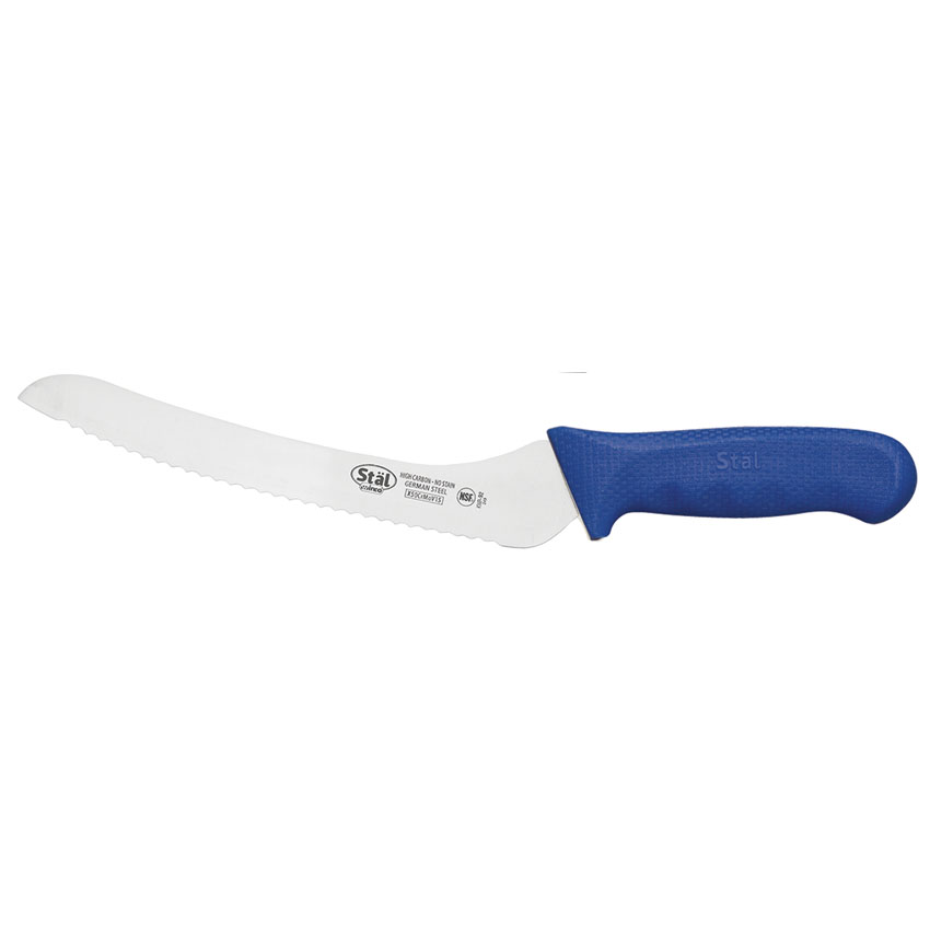 Winco Stal Blue Offset Bread Knife