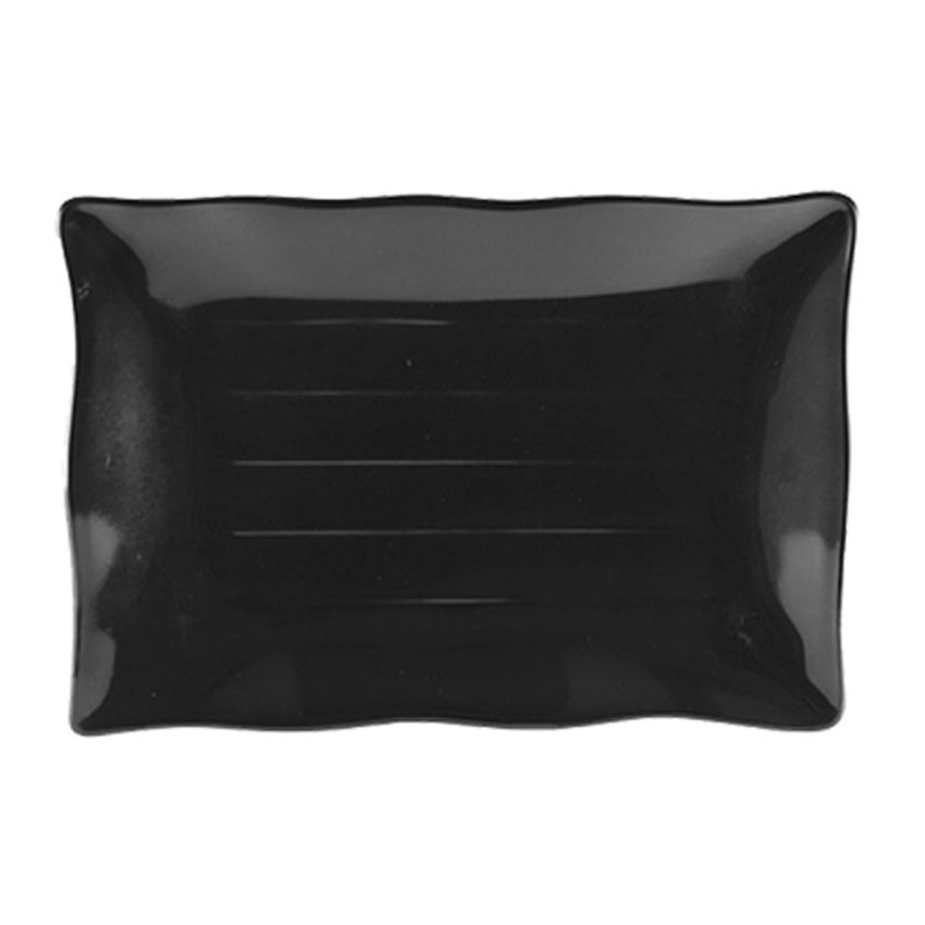 Wave Edge Rectangular Melamine Plate, 13-1/2