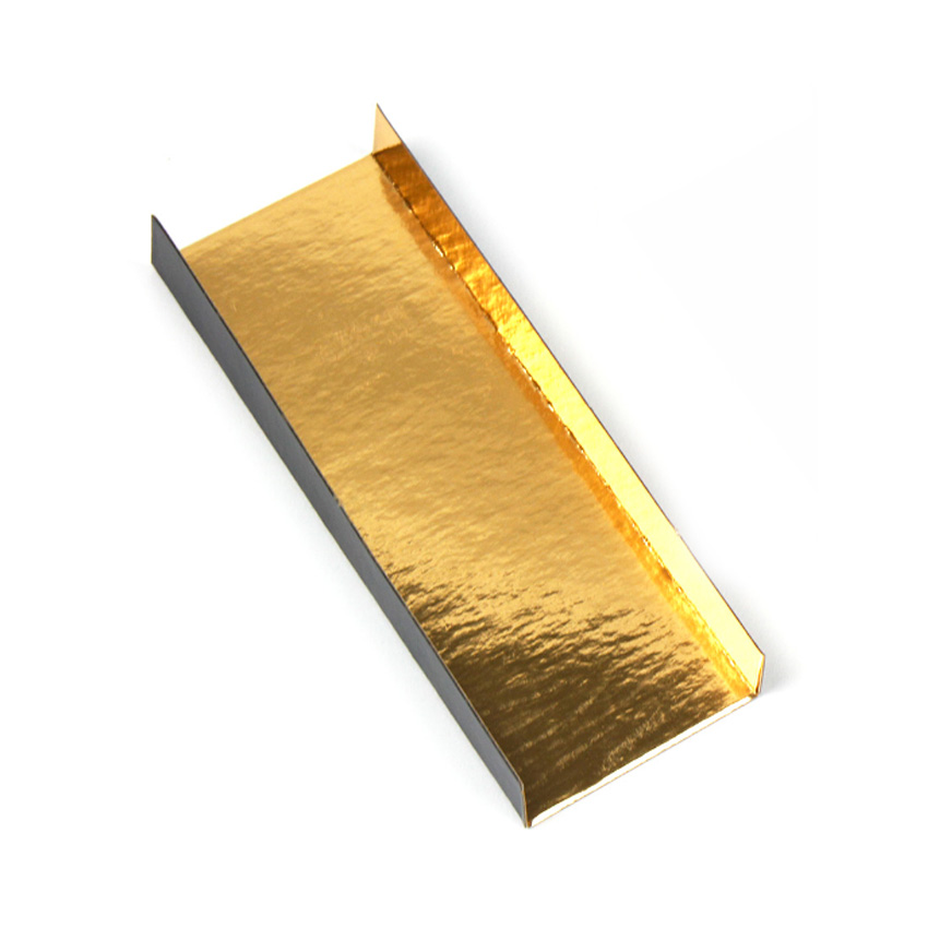 Folded Bottom Mono Board, Gold Interior & Black Exterior - Case of 200