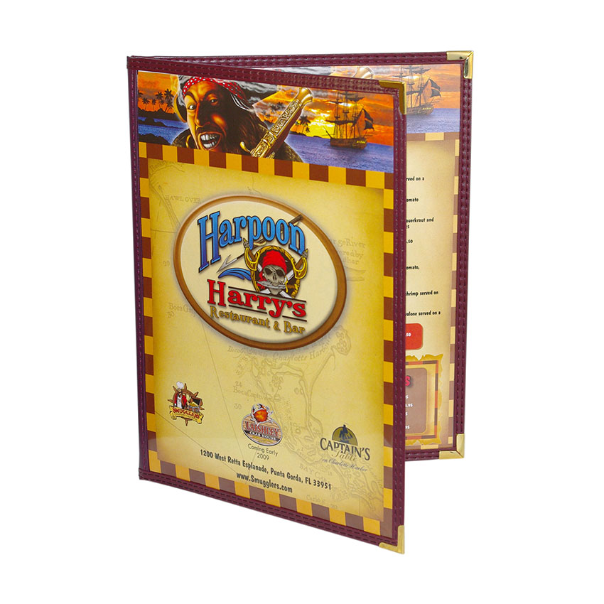 Menu Solutions Menu Cover, Double Pocket, Four Viewing Sides, 8-1/2