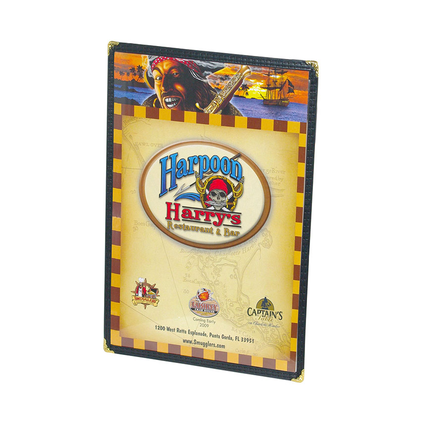Menu Solutions Menu Cover, Single Pocket, Two Viewing Sides, 8-1/2
