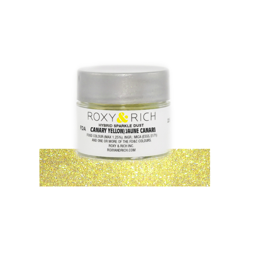 Roxy & Rich Canary Yellow Hybrid Sparkle Dust, Grams