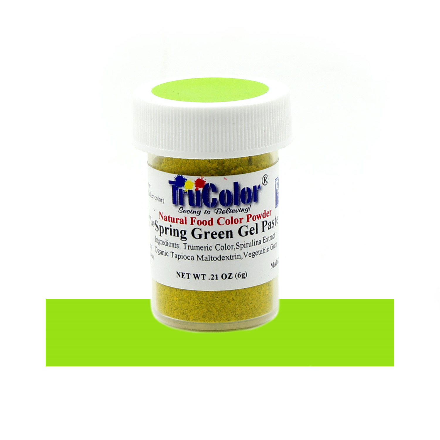 TruColor Spring Green Gel Paste Natural Food Color