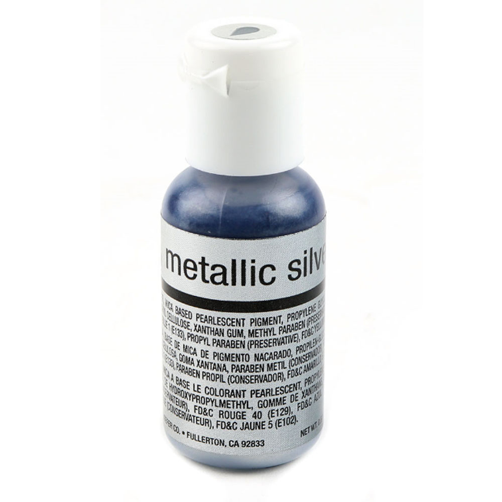 Chefmaster Metallic Silver Airbrush Food Color, .67