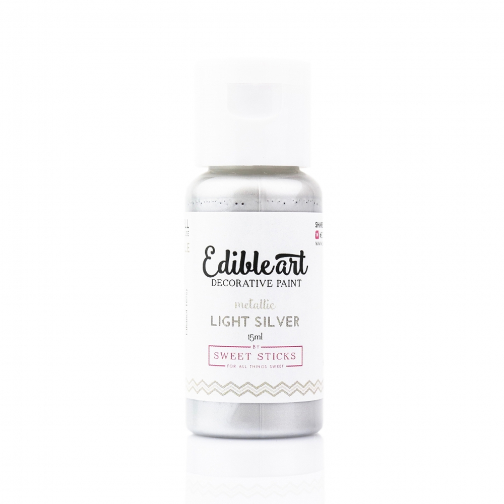 Edible Art Light Silver Metallic Food Paint