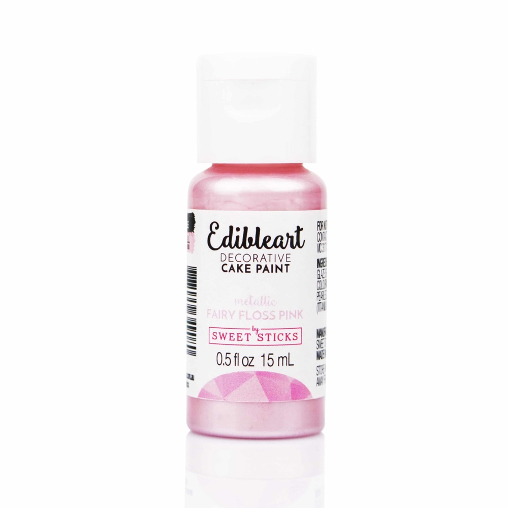 Edible Art Fairy Floss Pink Metallic Food Paint