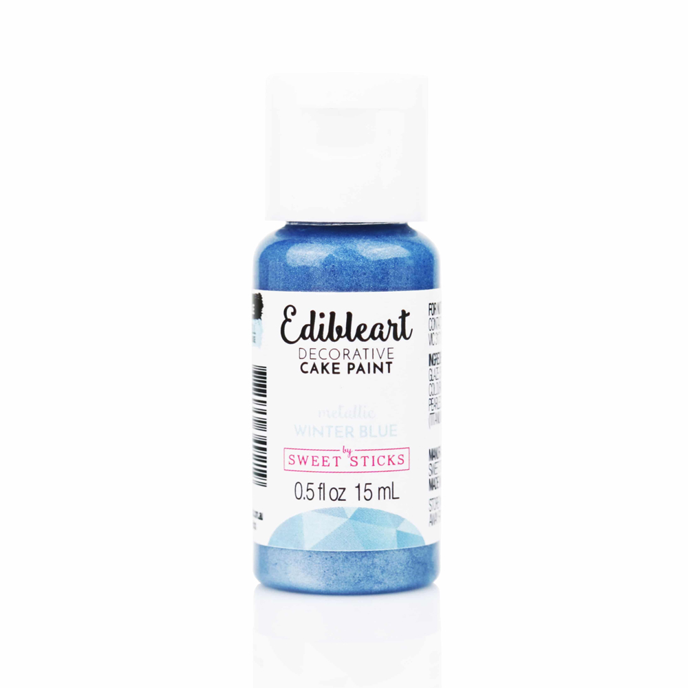 Edible Art Winter Blue Metallic Food Paint